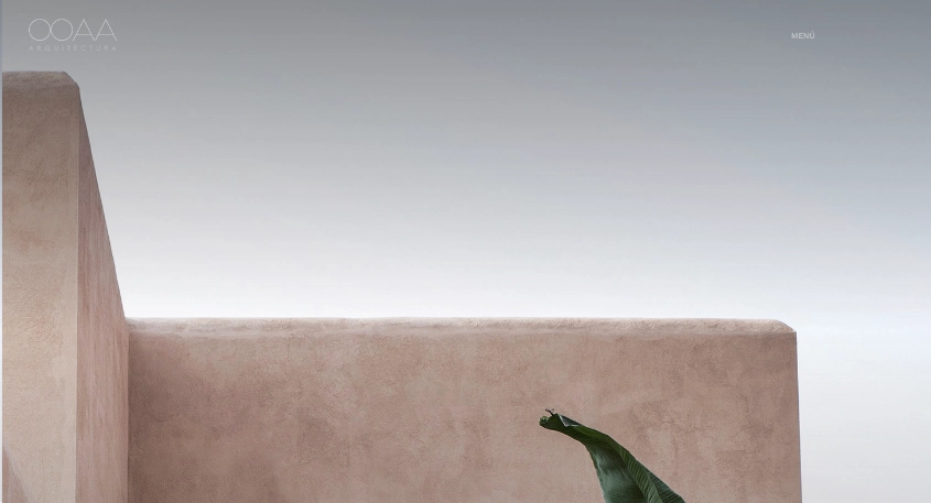 Una página web con un diseño limpio y minimalista, con pocos elementos visuales.